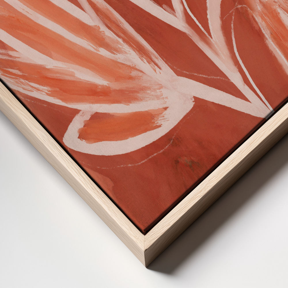 Canvas print - Peachy Flowers frame close up