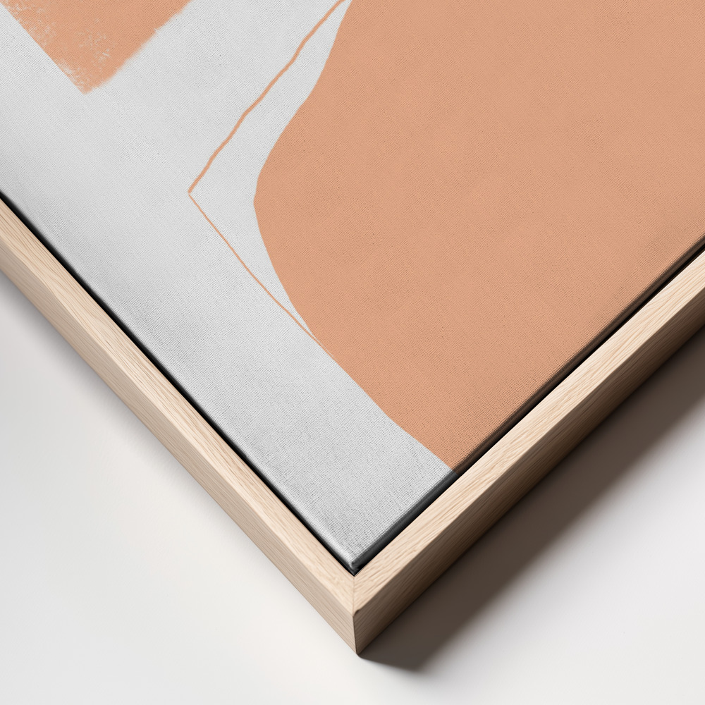 Canvas print - Abstract Shapes Peach frame close up