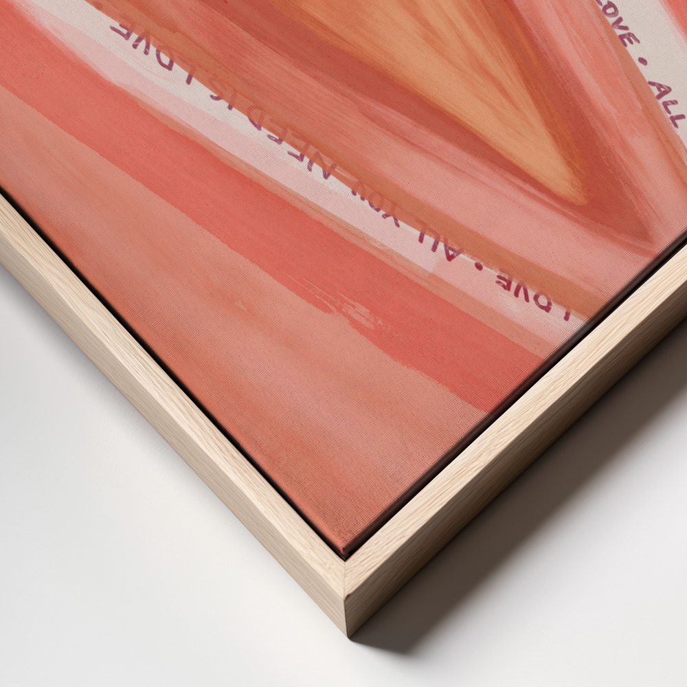 Canvas print - All You Need Is Love frame close up