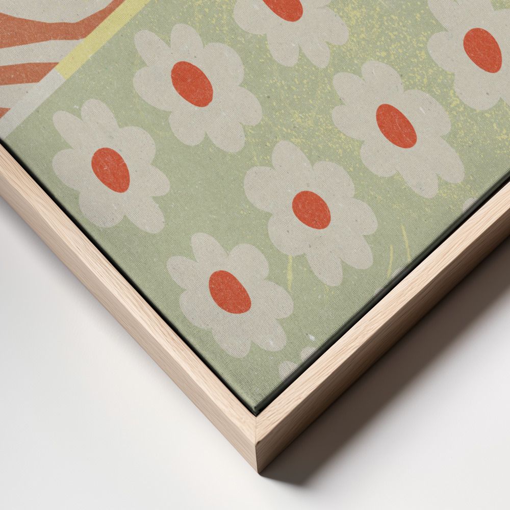 Canvas schilderi - Flowers Composition 2 frame close up - natuurlijk frame