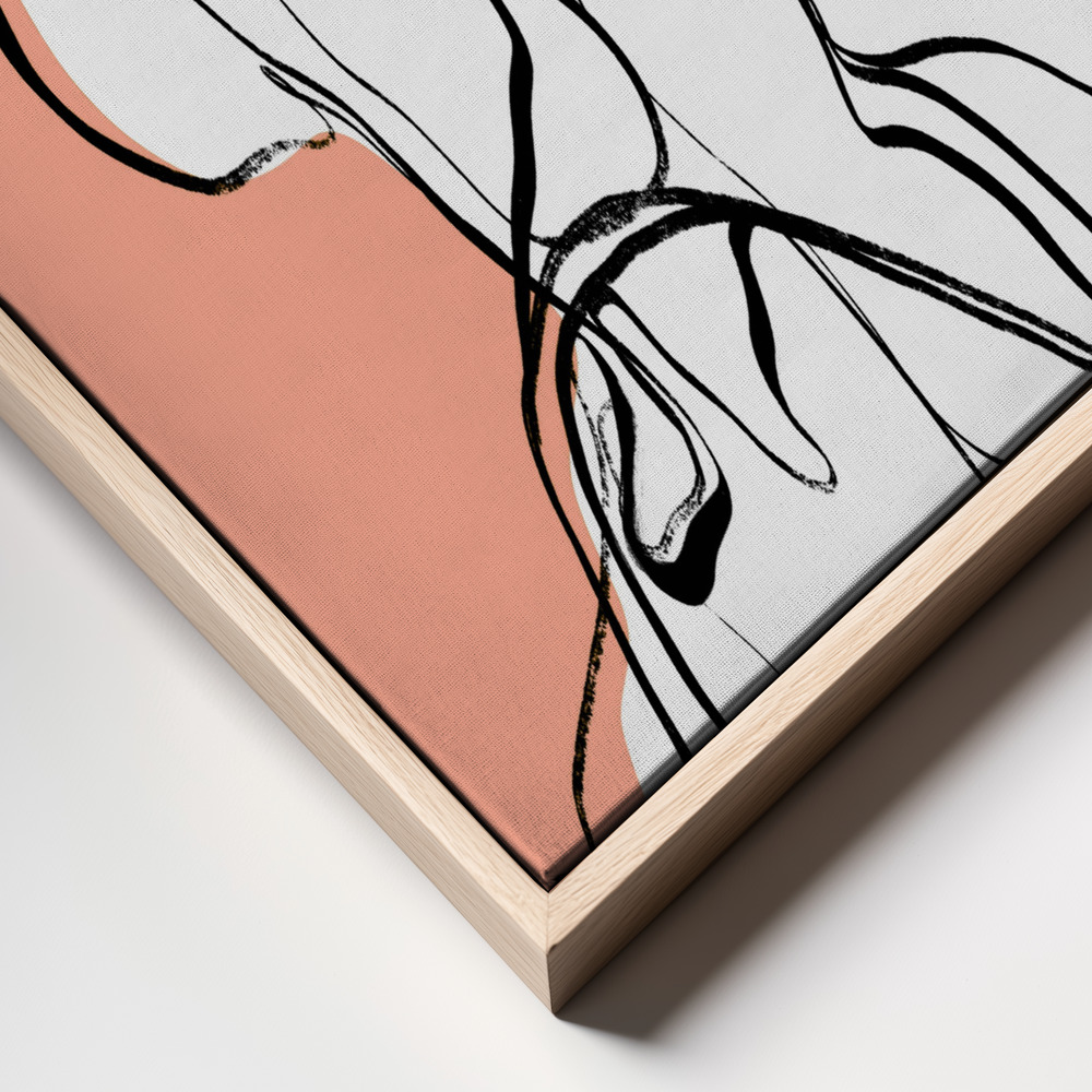 Canvas print - Imaginations (Peach) frame close up