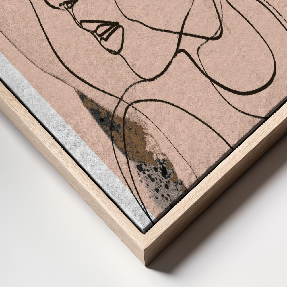 Canvas print - Time Whispers (Peach) frame close up