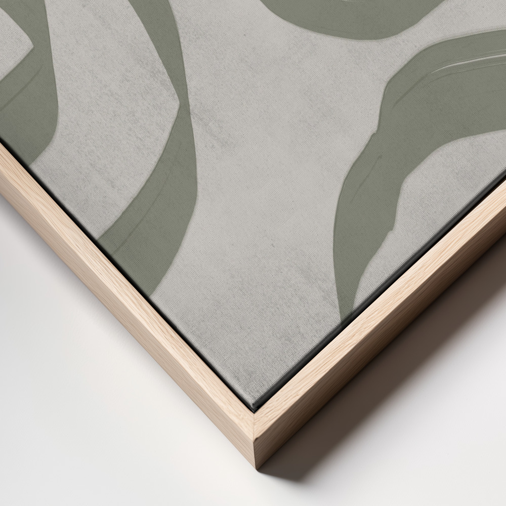 Canvas taulu - Green Sage Waves No. 1 frame close up