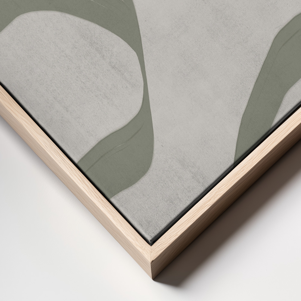 Canvas print - Green Waves No.2 frame close up