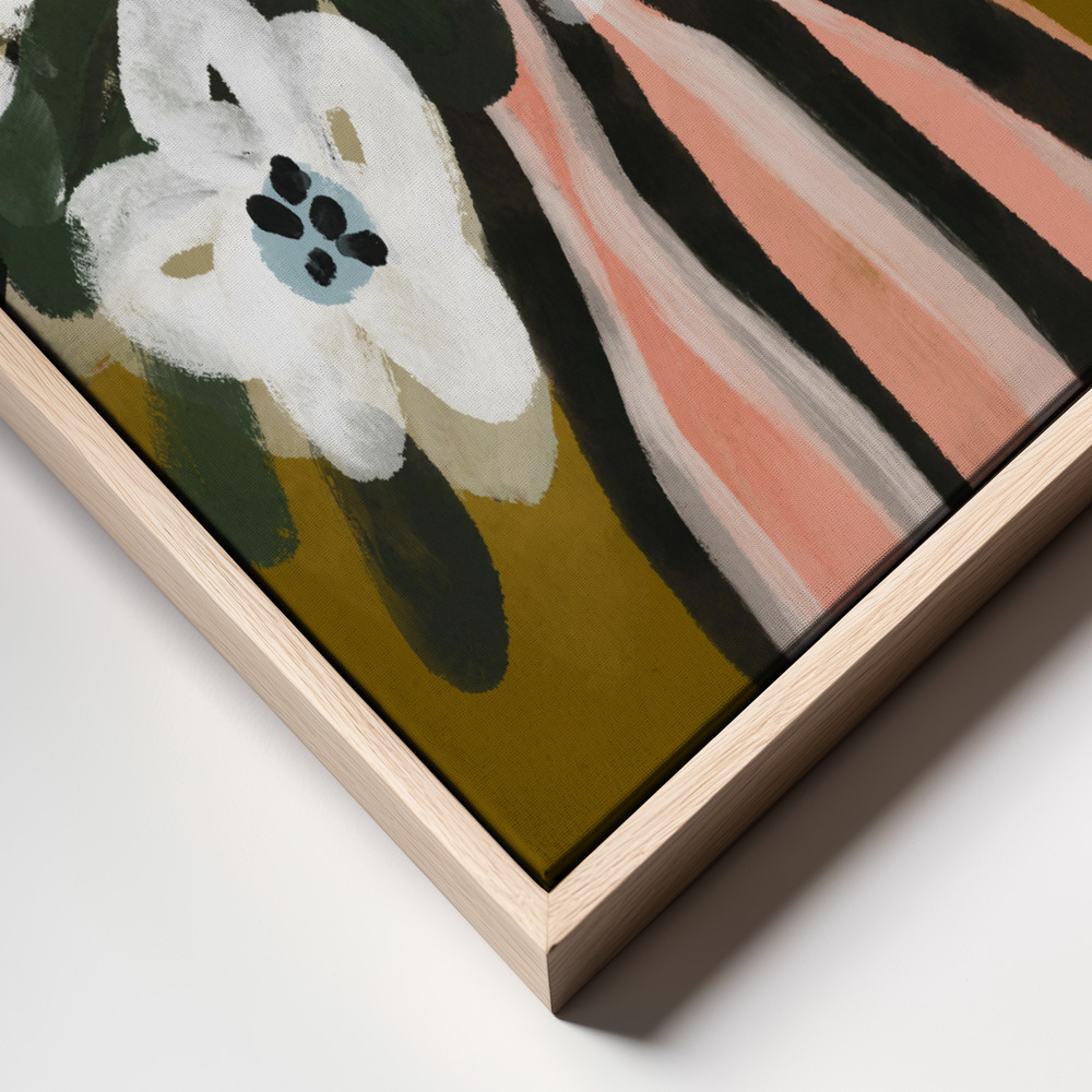 Canvas print - Pastel Flower Impression No 9 frame close up