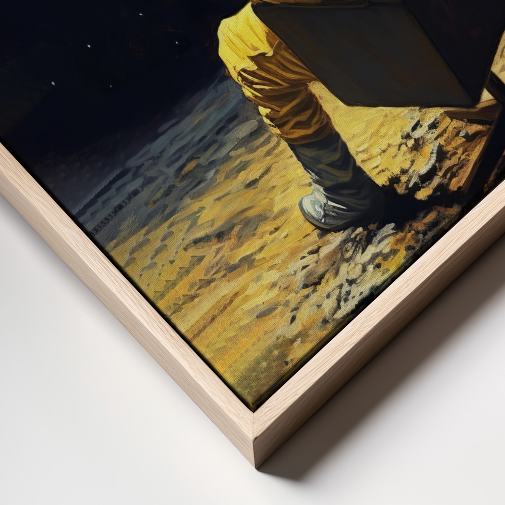 Canvas print - Moon Break frame close up - natural frame