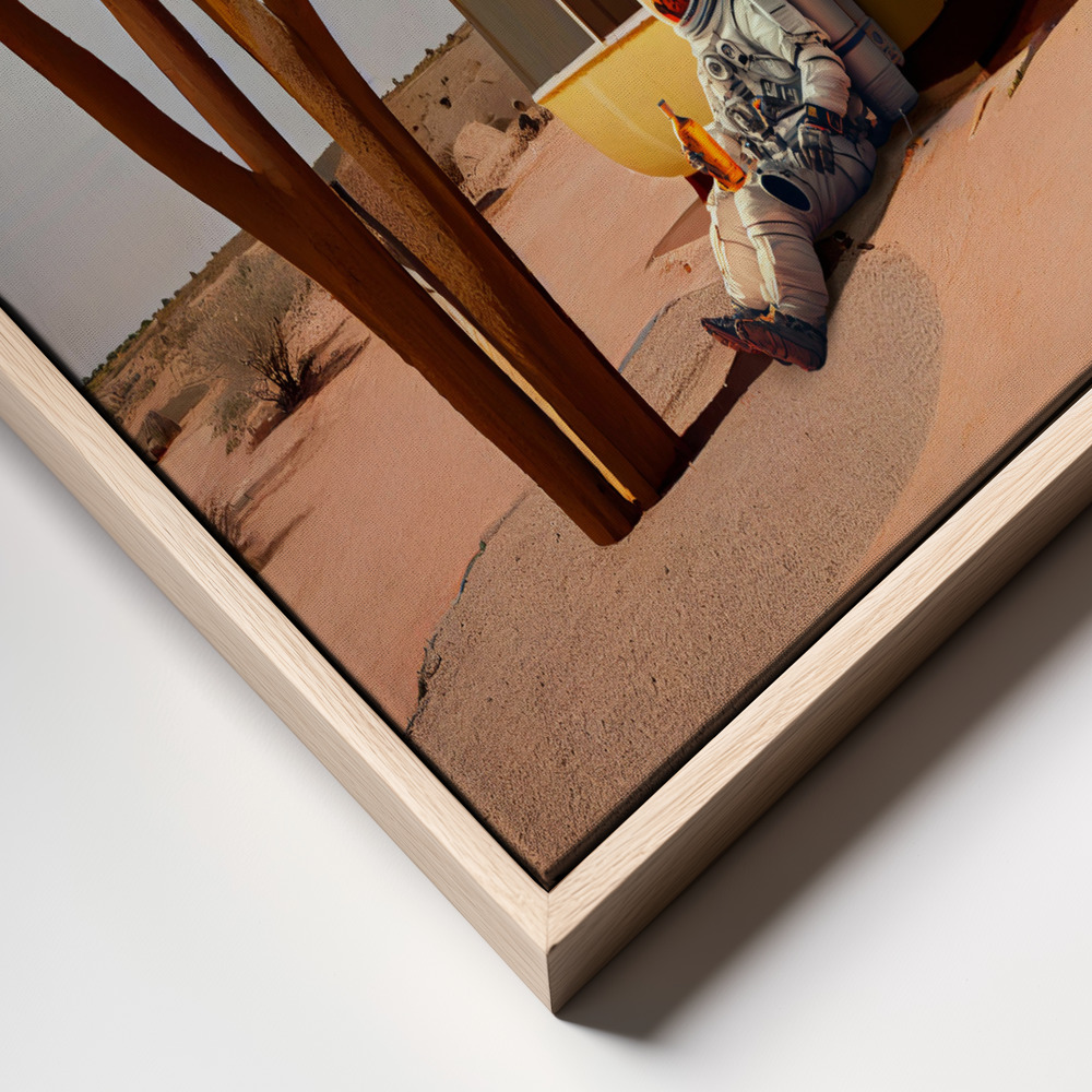 Canvas print - My Space Meal frame close up - natural frame