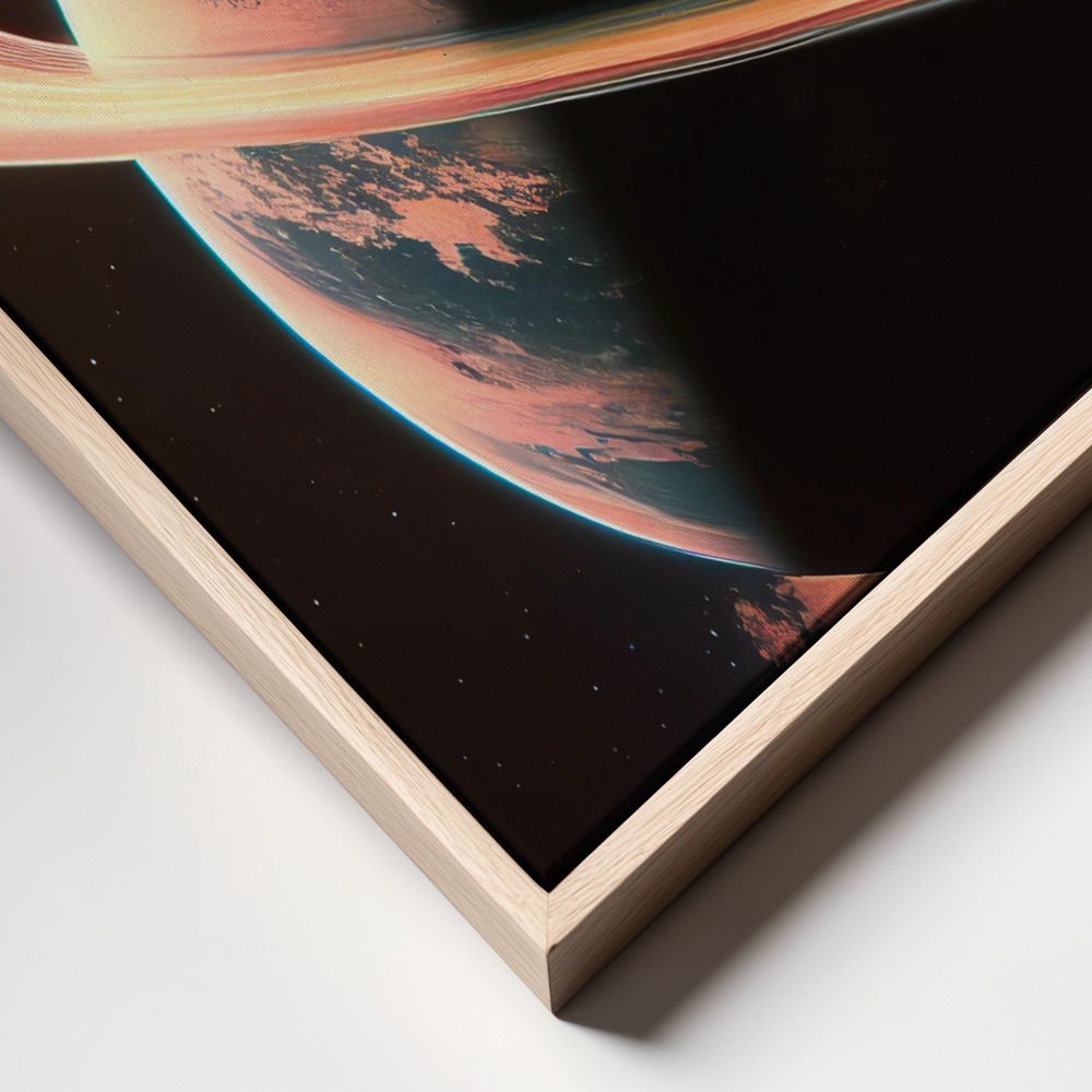 Canvas print - My Space Safe frame close up - natural frame