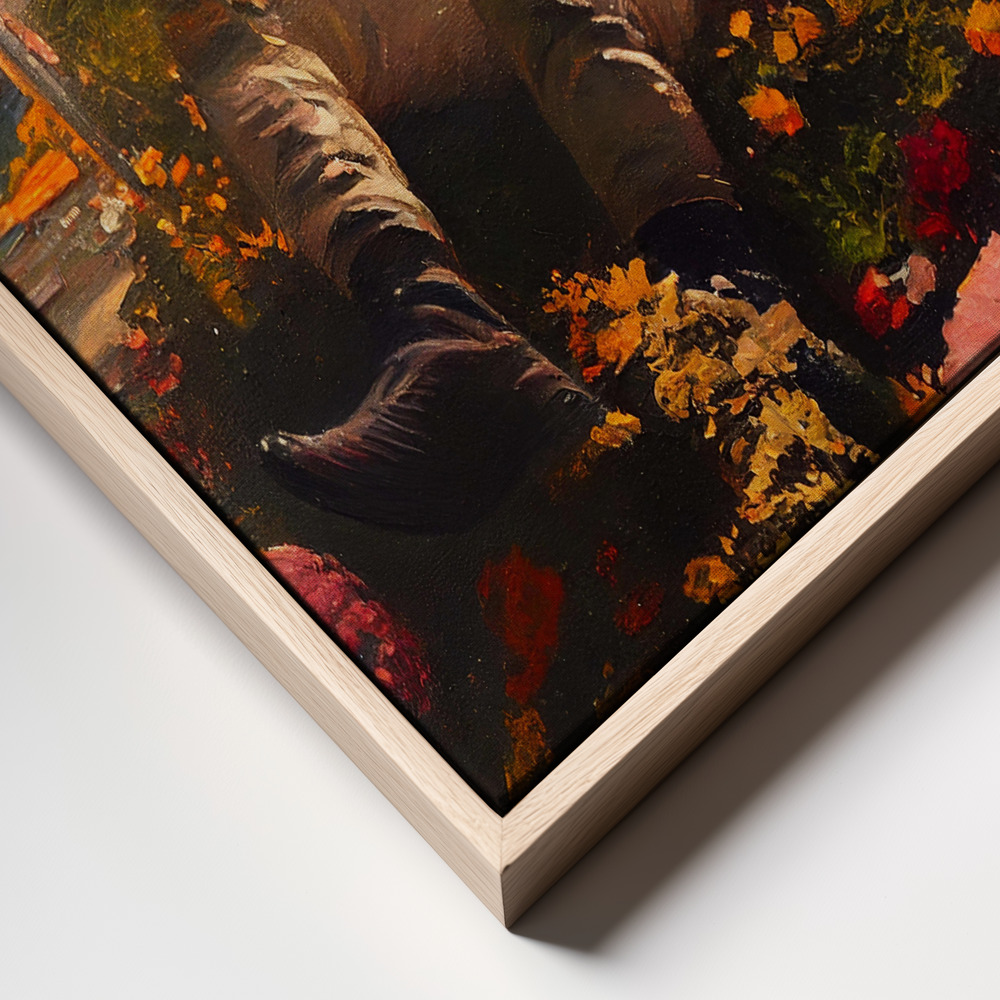 Canvas print - My Space Observatory frame close up - natural frame