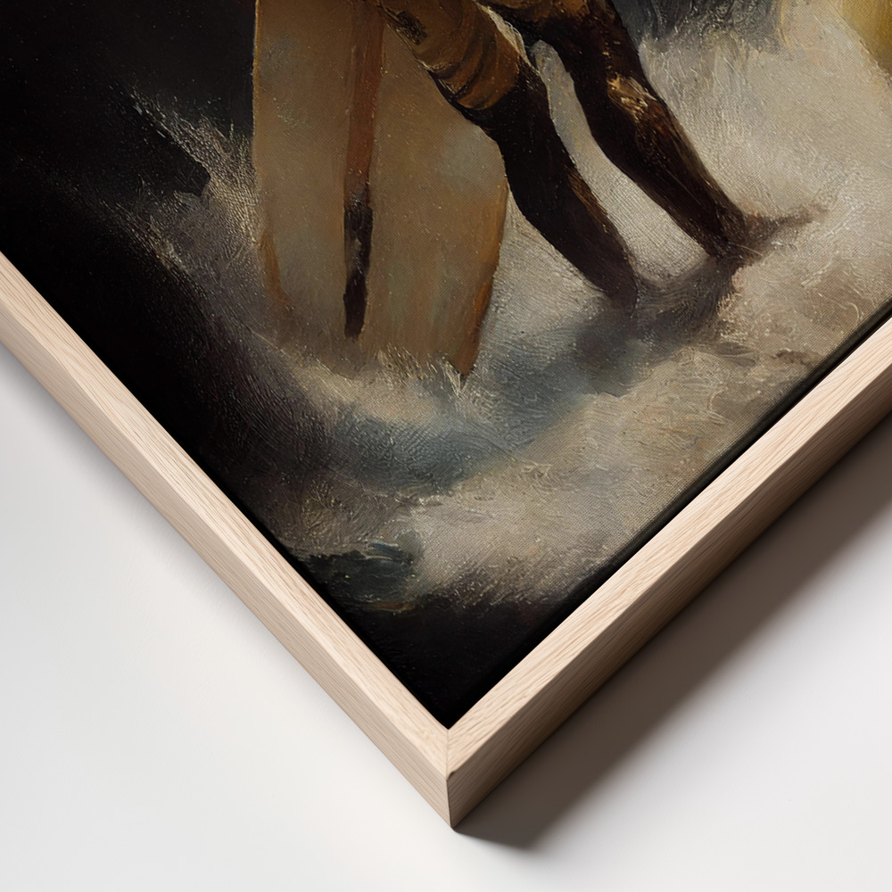 Canvas print - My Space Surfing Day frame close up - natural frame