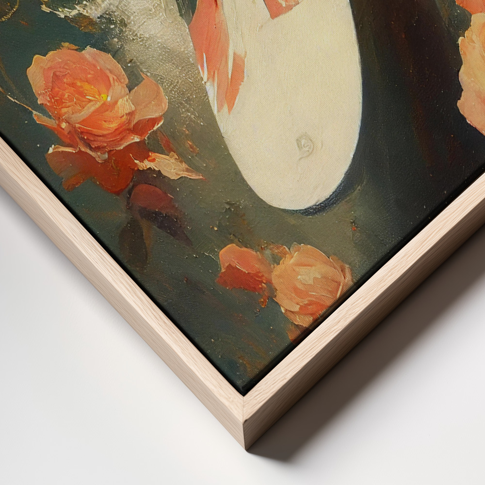 Canvas print - My Space Wave frame close up - natural frame