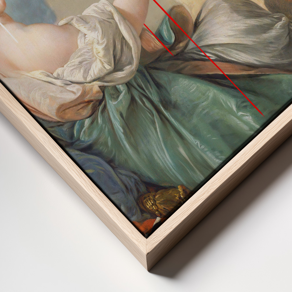 Canvas print - No Drama frame close up - natural frame