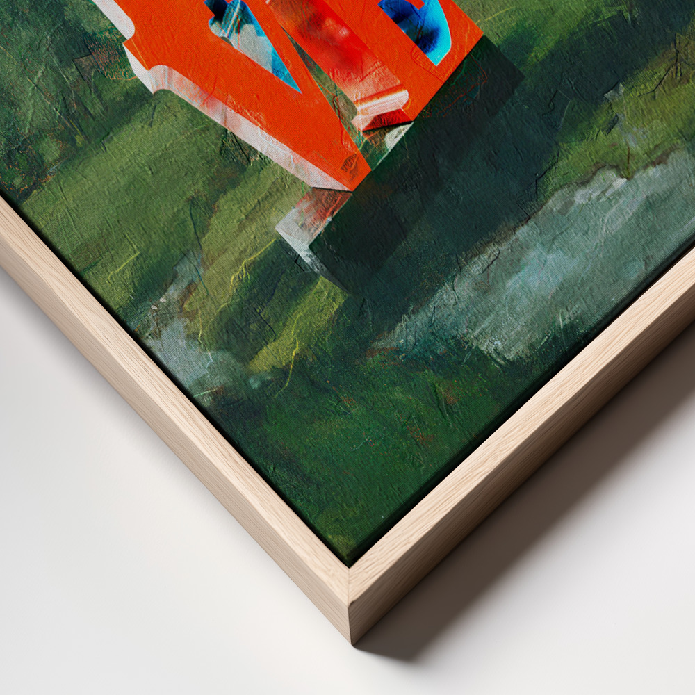 Canvas taulu - The Love Found kehys lähikuva - luonnollinen kehys