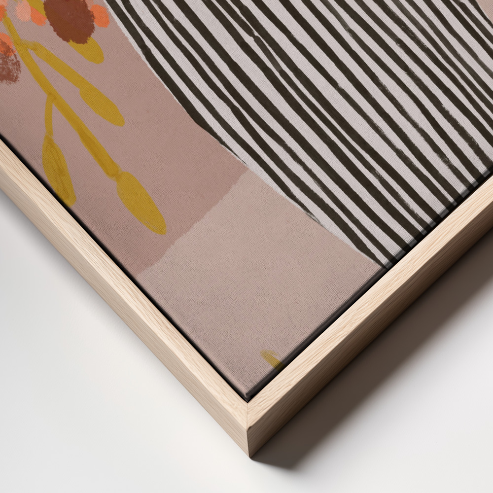 Canvas print - Pastel flowe rimpression no 10 frame close up