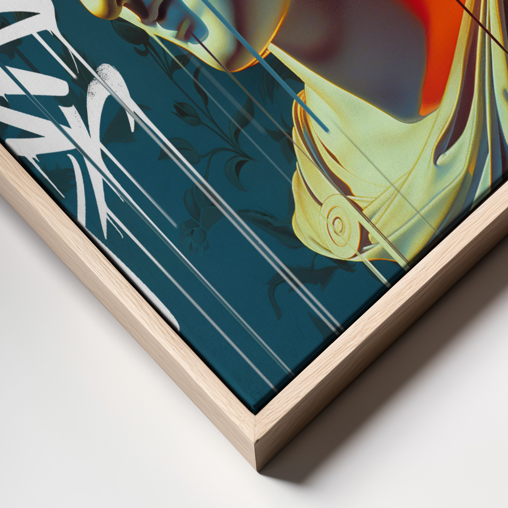 Canvas taulu - Vandal Casandra kehys lähikuva - luonnollinen kehys