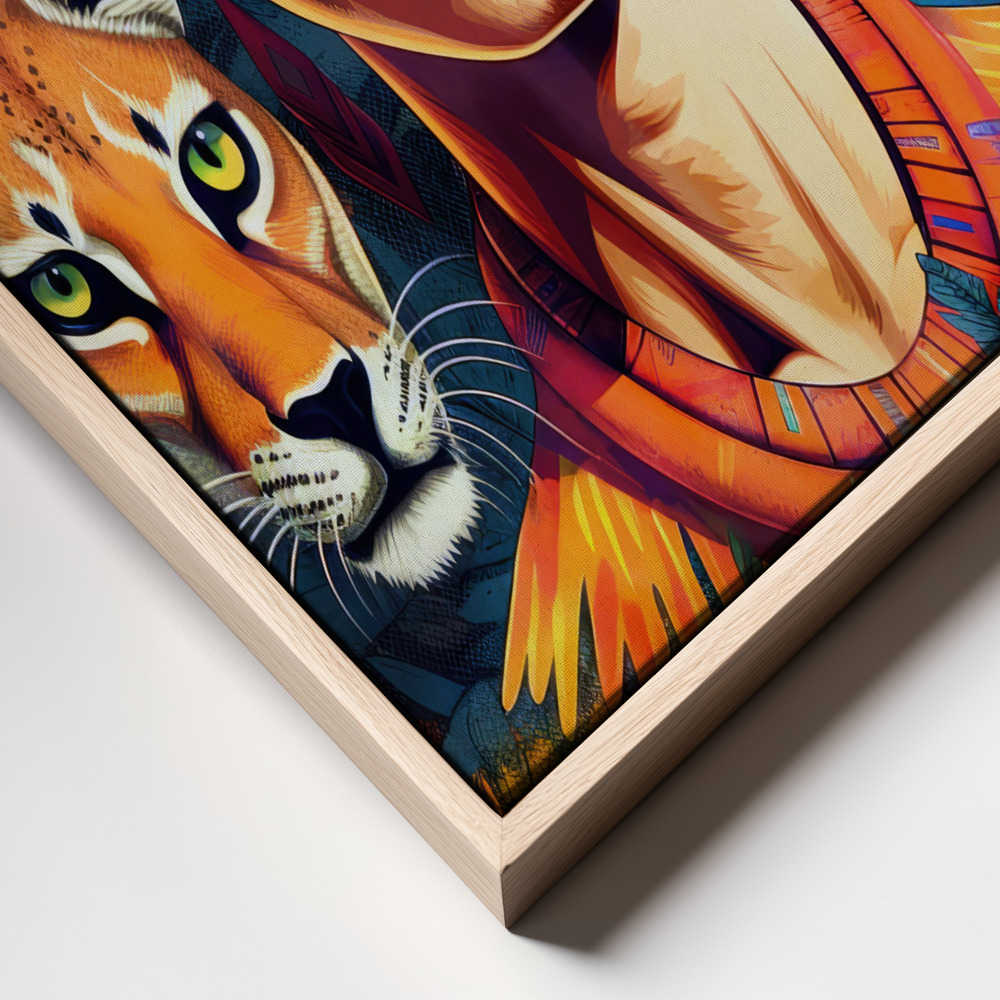 Canvas print - Frida Portrait 13 frame close up - natural frame