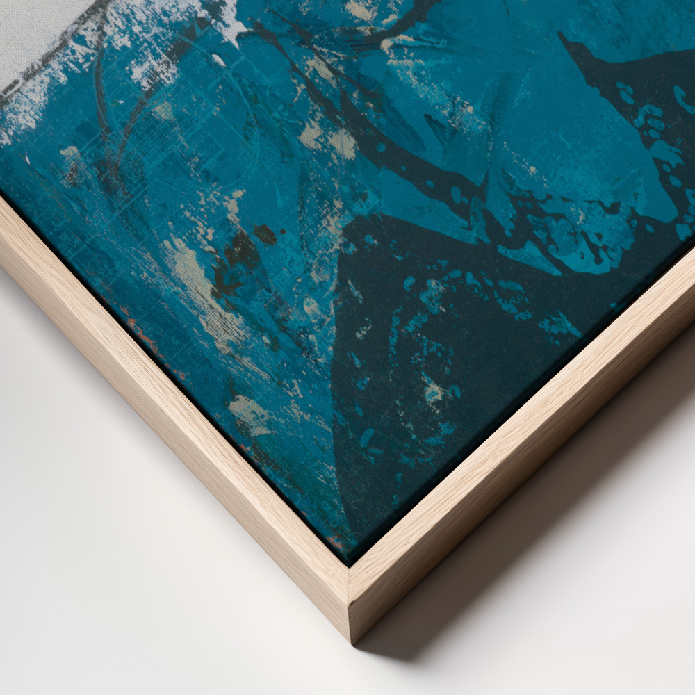 Canvas print - Frida and La Vida Entera frame close up - natural frame