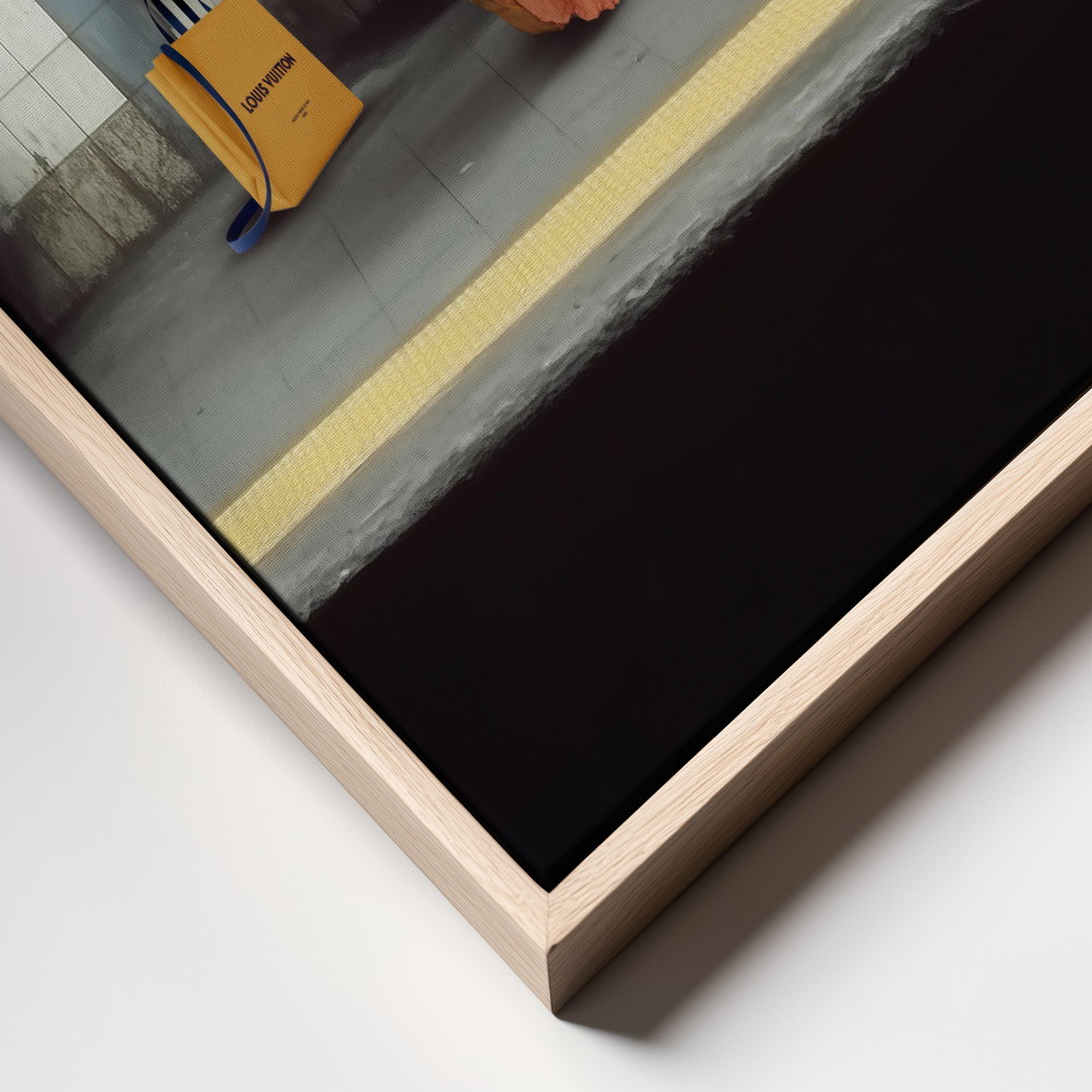 Canvas taulu - The Art of Waiting kehys lähikuva - luonnollinen kehys