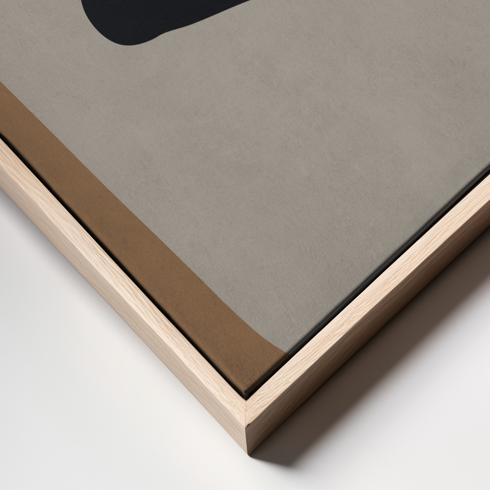 Canvas print - Brown and black art 3 frame close up