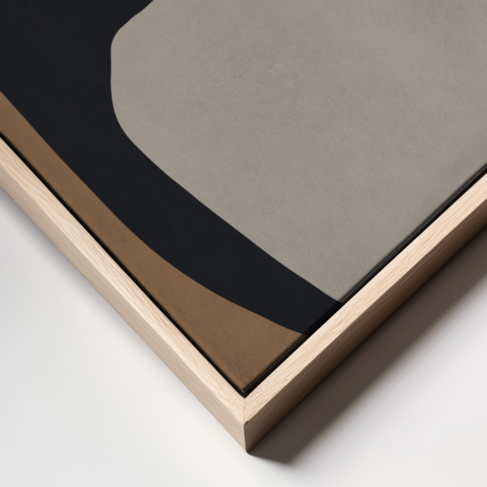 Canvas schilderi - Brown and black art 1 frame close up