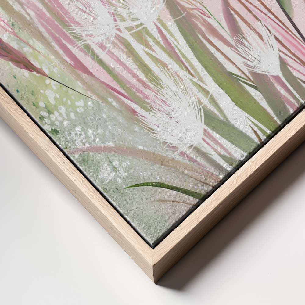 Stampe su tela - Pink and Green 32 frame close up