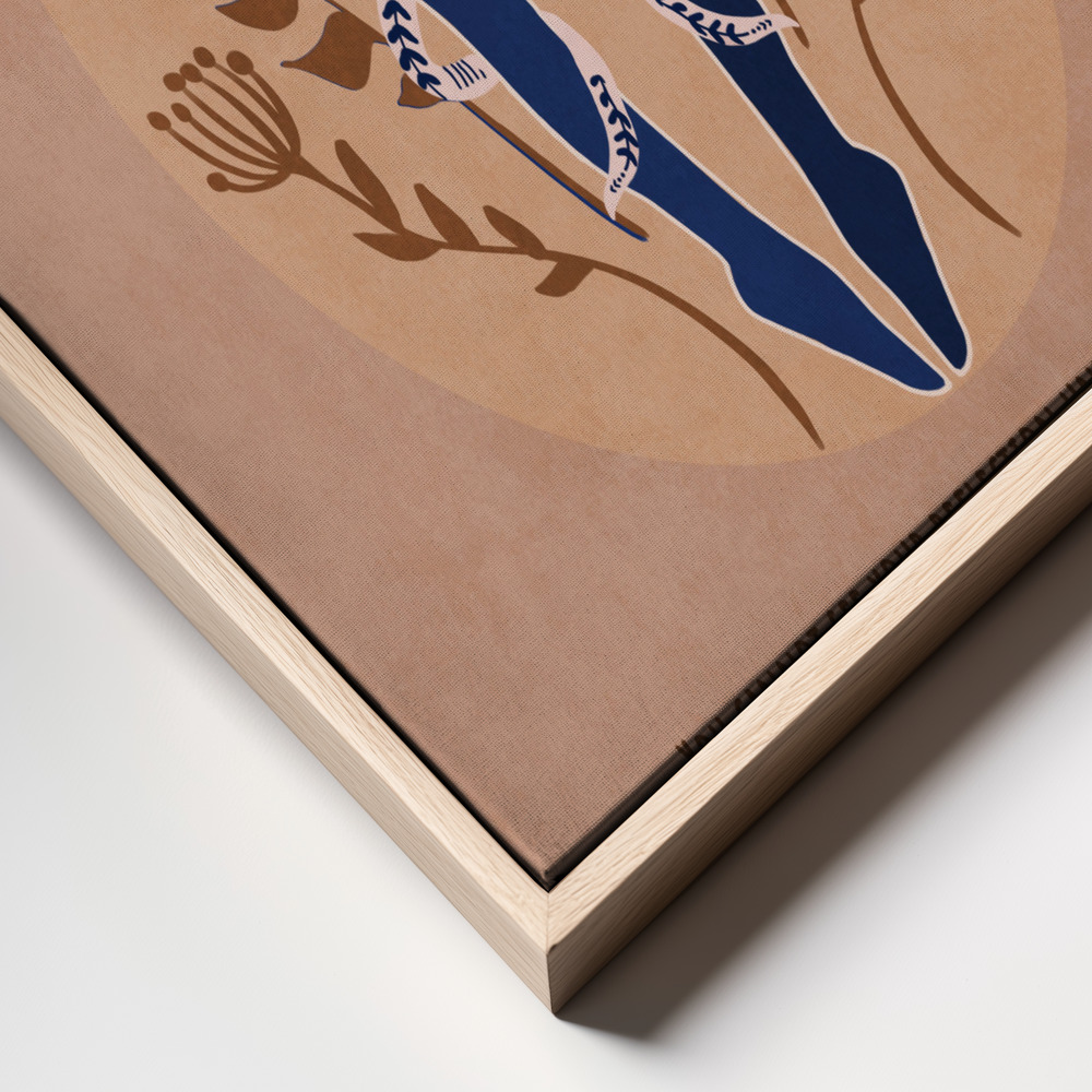 Canvas print - Ethereal Reflection frame close up - natural frame