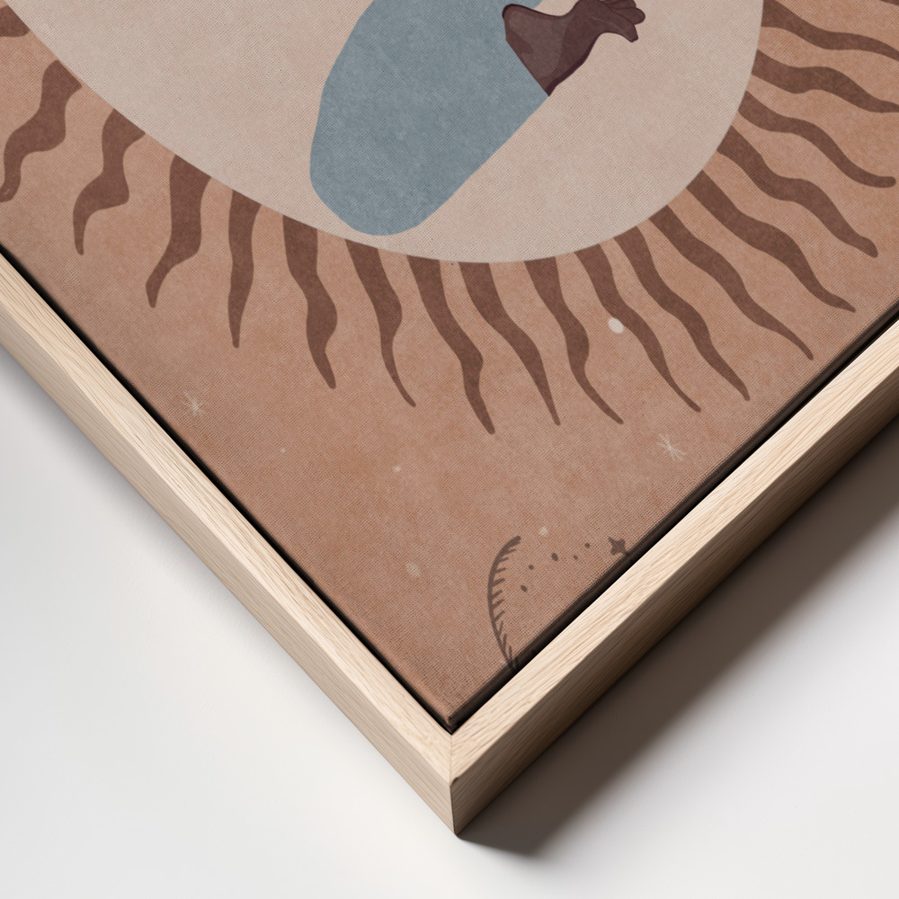 Canvas print - Energized Tranquility frame close up - natural frame