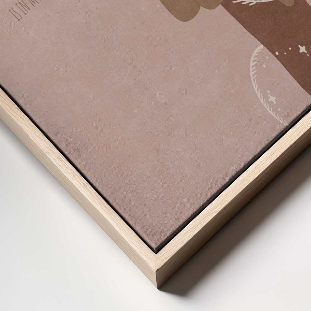 Canvas print - Celestial Dreams frame close up - natural frame