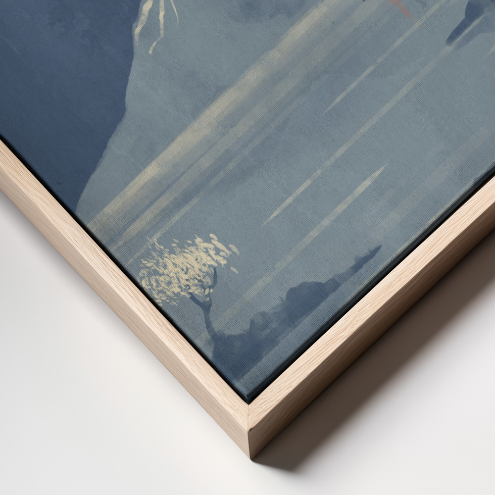 Canvas print - Crimson Leaves, Silent Steps frame close up