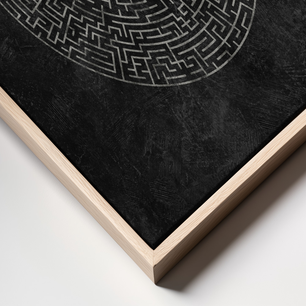 Canvas print - The Circular Journey Maze frame close up