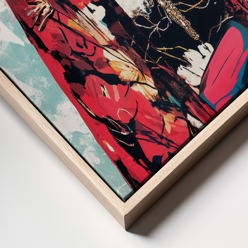 Canvas print - Autumn Frida frame close up - natural frame