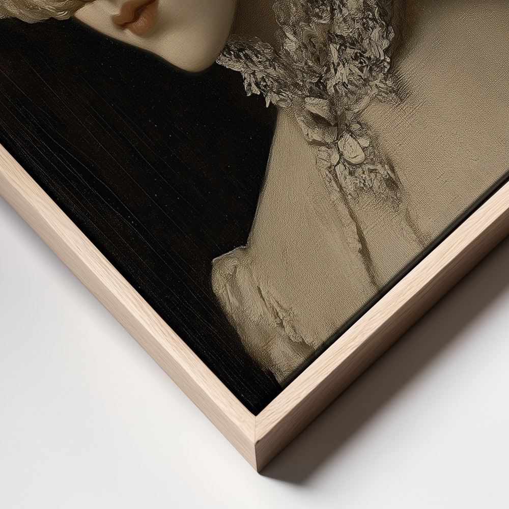 Canvas taulu - Citrus Elegance kehys lähikuva - luonnollinen kehys