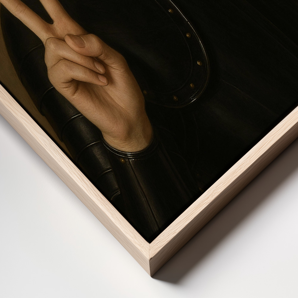 Canvas print - Playful Victory frame close up - natural frame