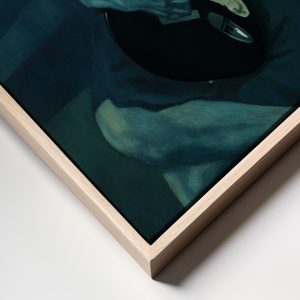 Canvas print - The Old Rocker frame close up - natural frame