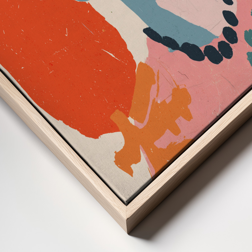 Canvas print - Frida primavera no 04 frame close up - natural frame