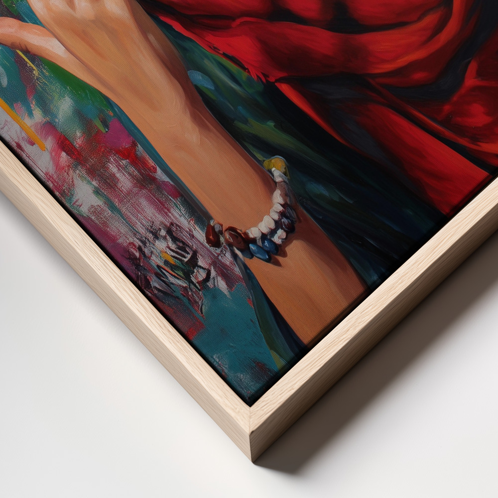 Leinwandbild - Frida Rocks rahmen Nahaufnahme - natürlicher Rahmen