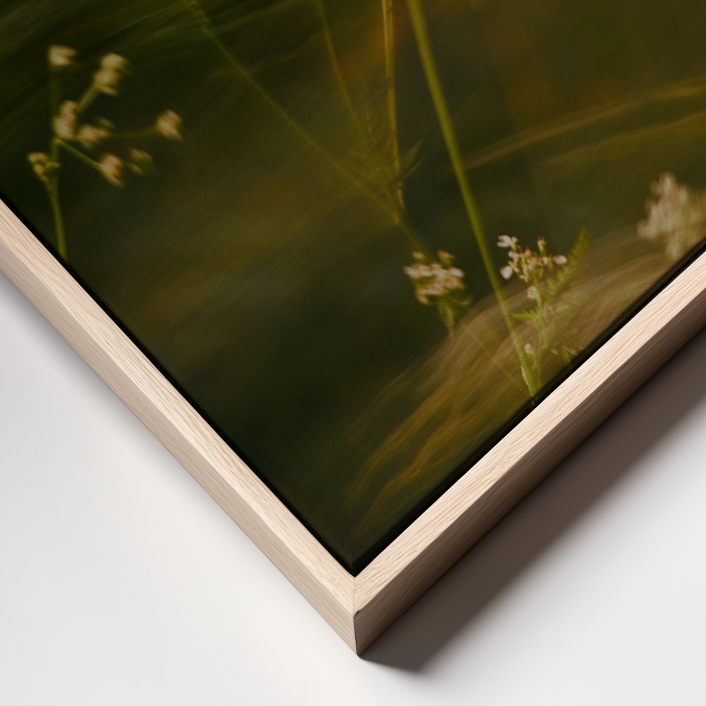 Canvas schilderi - Duel frame close up - natuurlijk frame