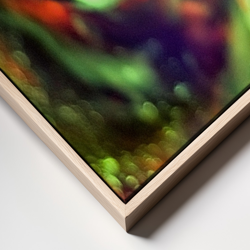 Canvas print - Alice's World frame close up - natural frame