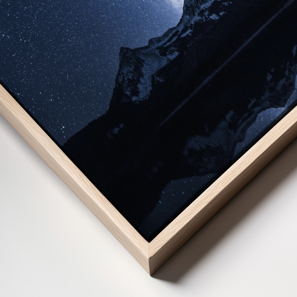 Canvas print - Galaxies Reflection frame close up