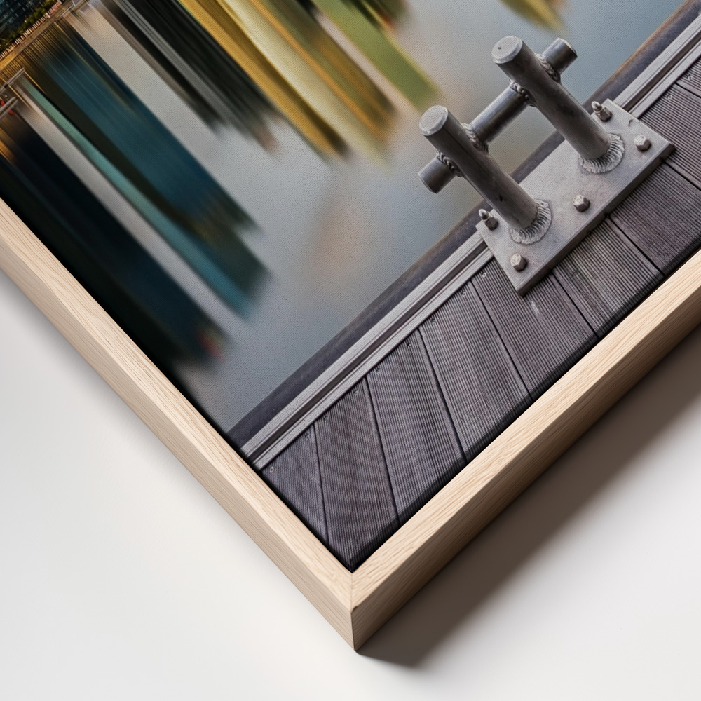 Canvas print - Golden Morning in SIngapore frame close up