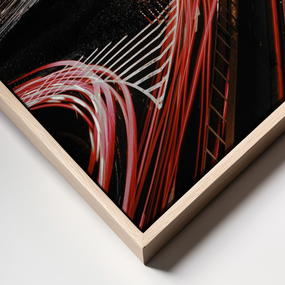 Canvas schilderi - Vein frame close up - natuurlijk frame