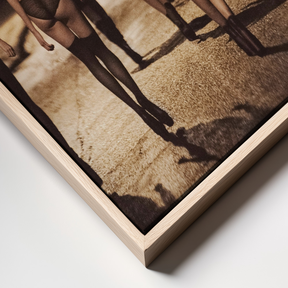 Canvas schilderi - STREET WOMEN frame close up - natuurlijk frame