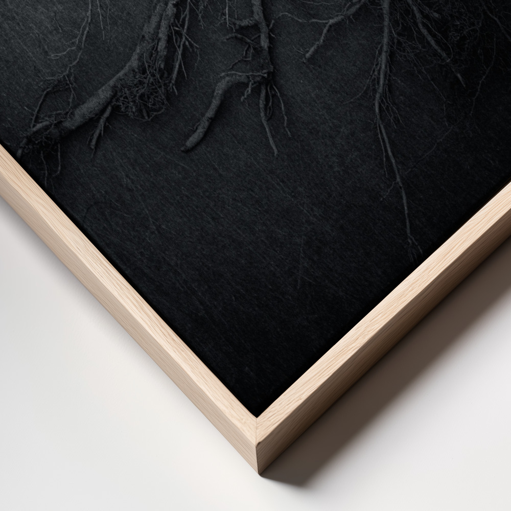 Canvas taulu - Roots kehys lähikuva - luonnollinen kehys