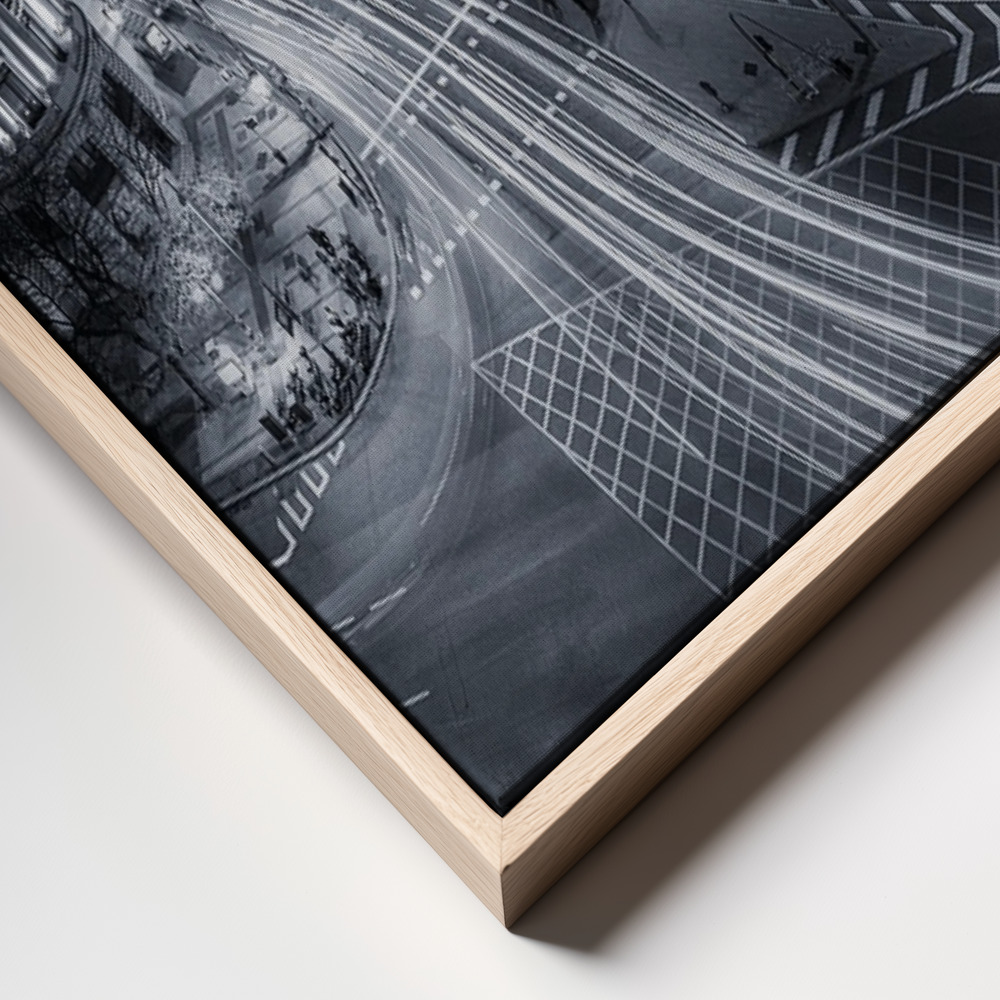 Canvas print - Madrid City Lights frame close up