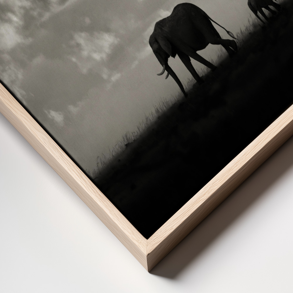 Canvas print - Silhouettes of Mara frame close up