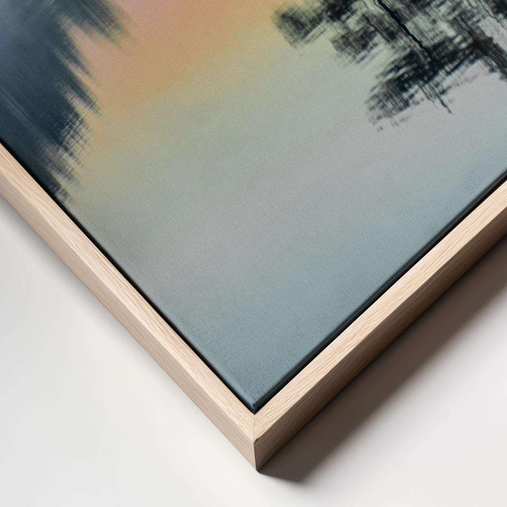 Lienzo - Before people wake frame close up