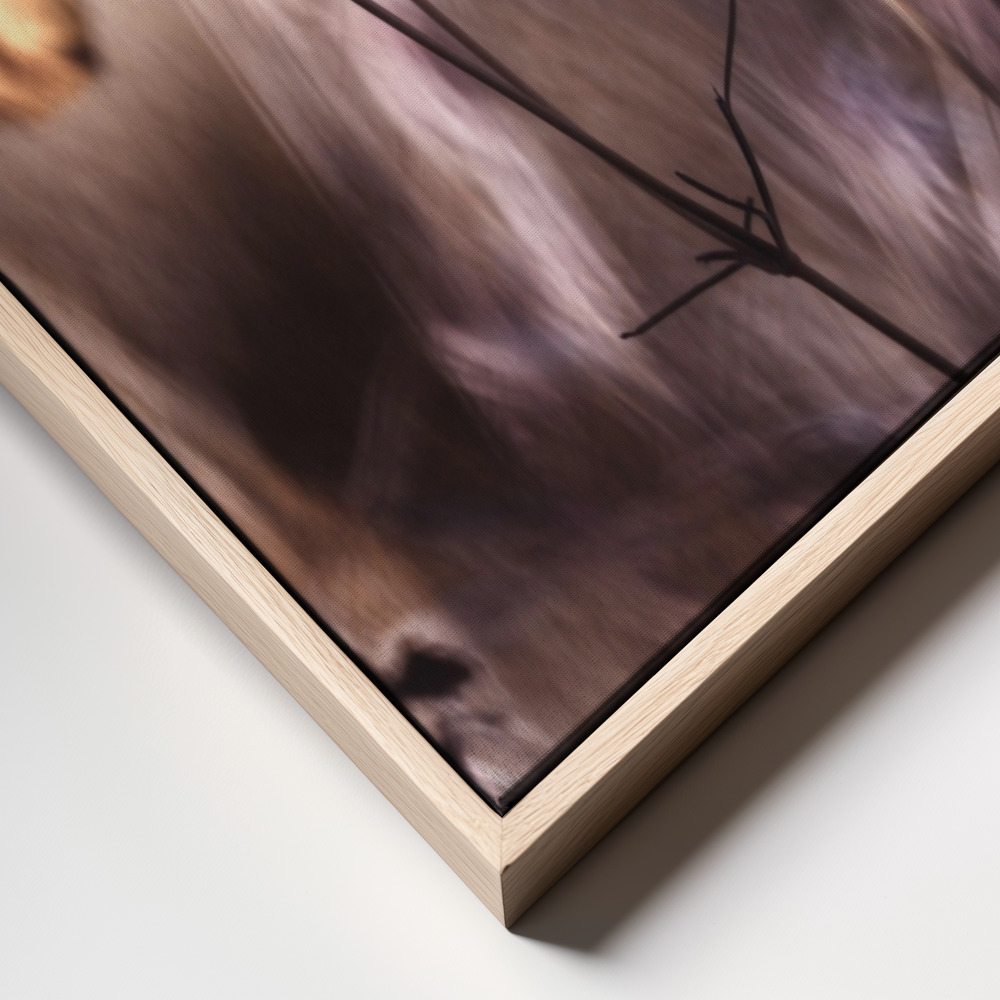 Canvas print - Lueur d'Automne frame close up - natural frame