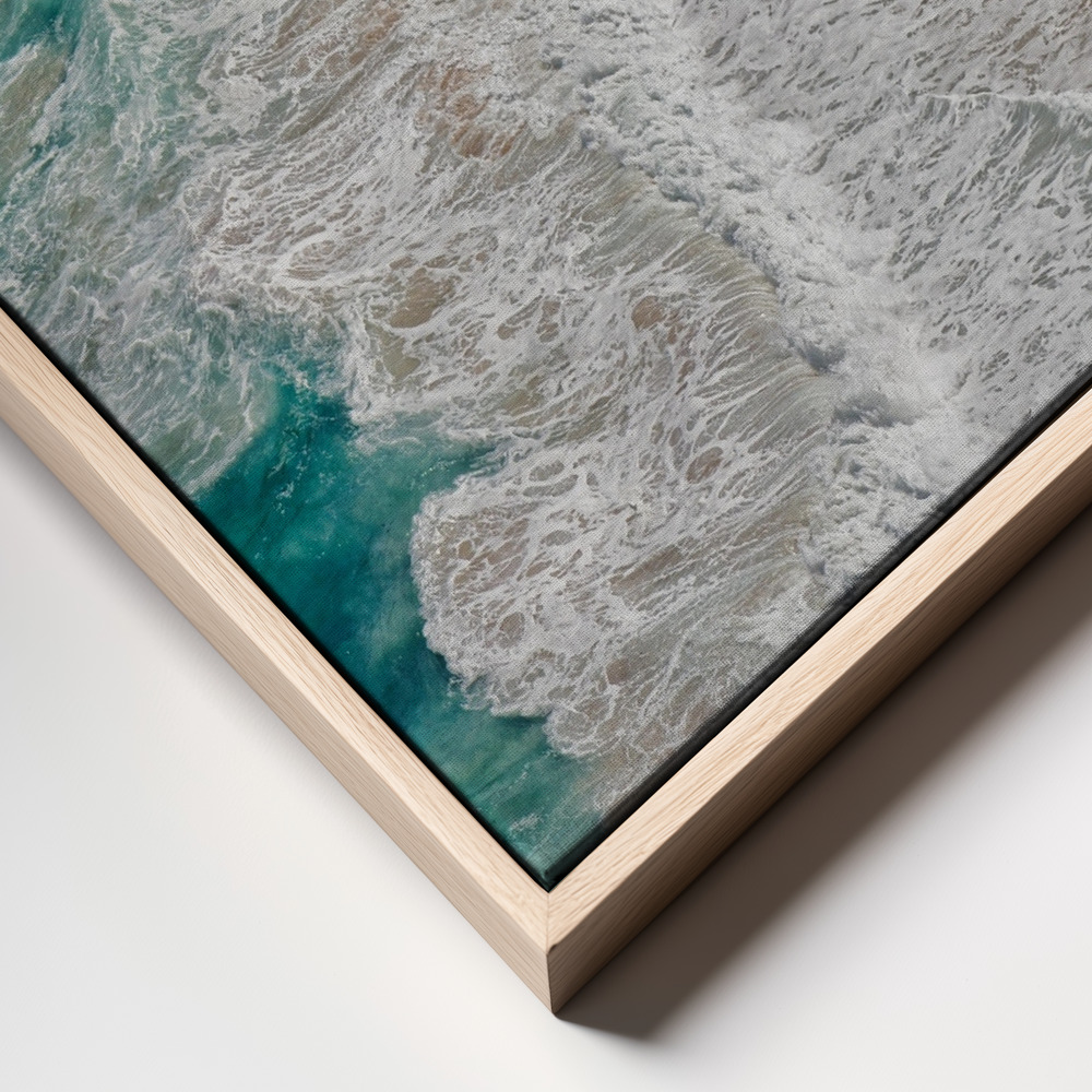 Canvas schilderi - Where the Ocean Ends... frame close up - natuurlijk frame