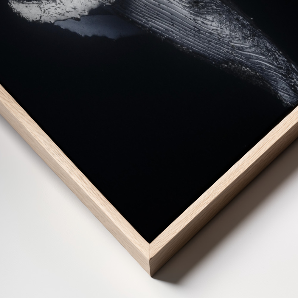 Stampe su tela - Black Whale frame close up