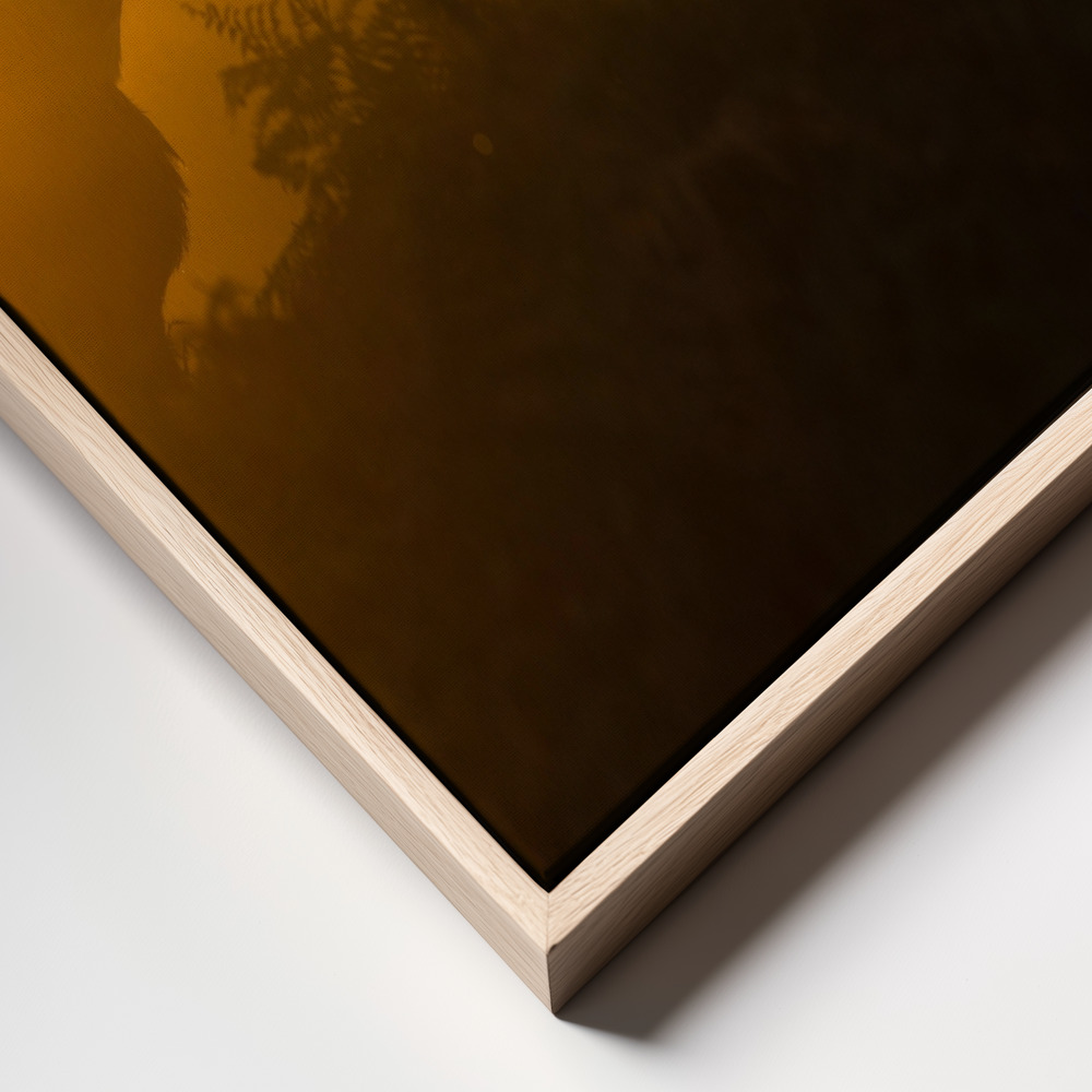 Toile - Stag in the mist cadre en gros plan - cadre naturel